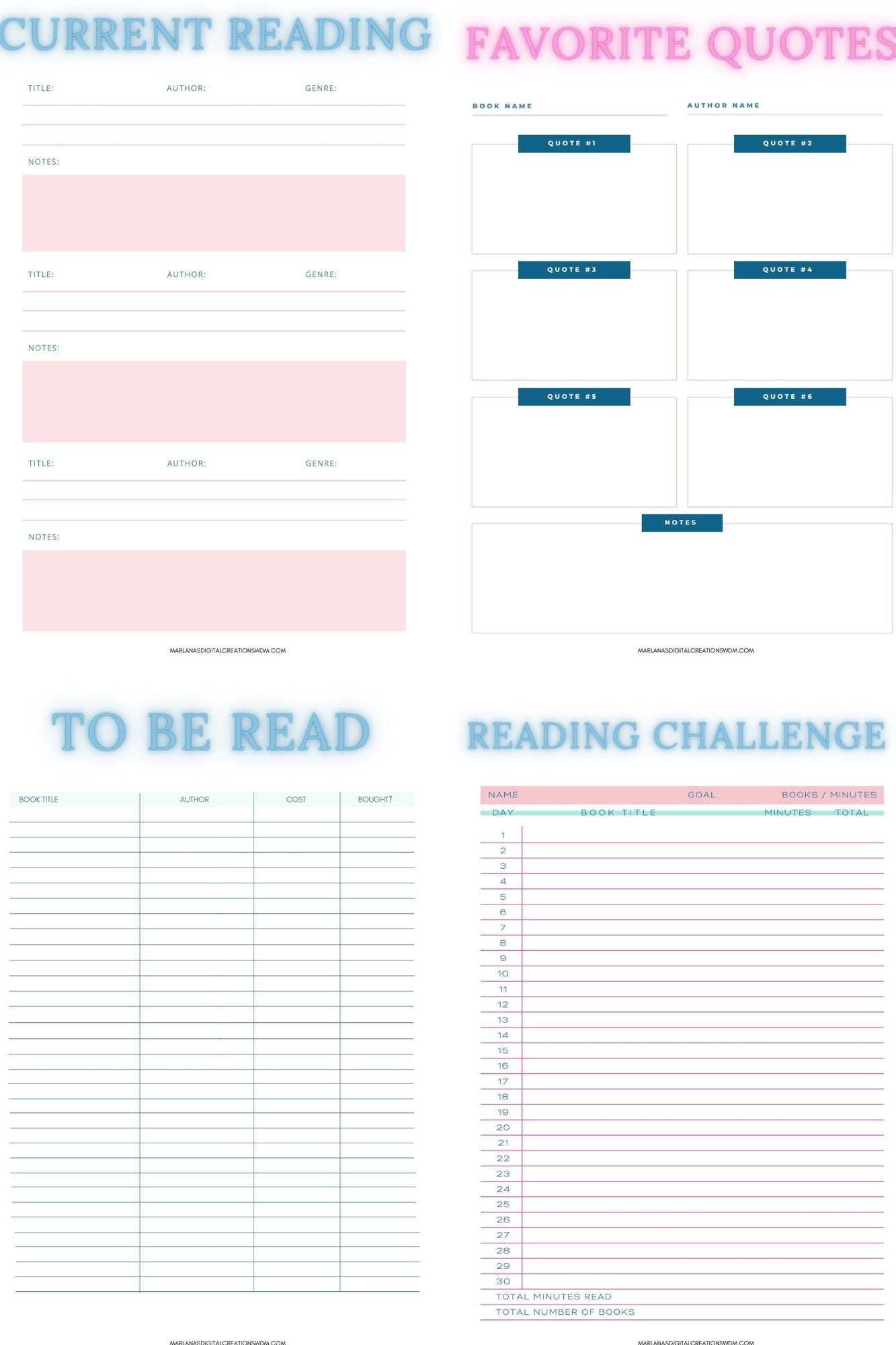 Digital Reading Journal by MDC