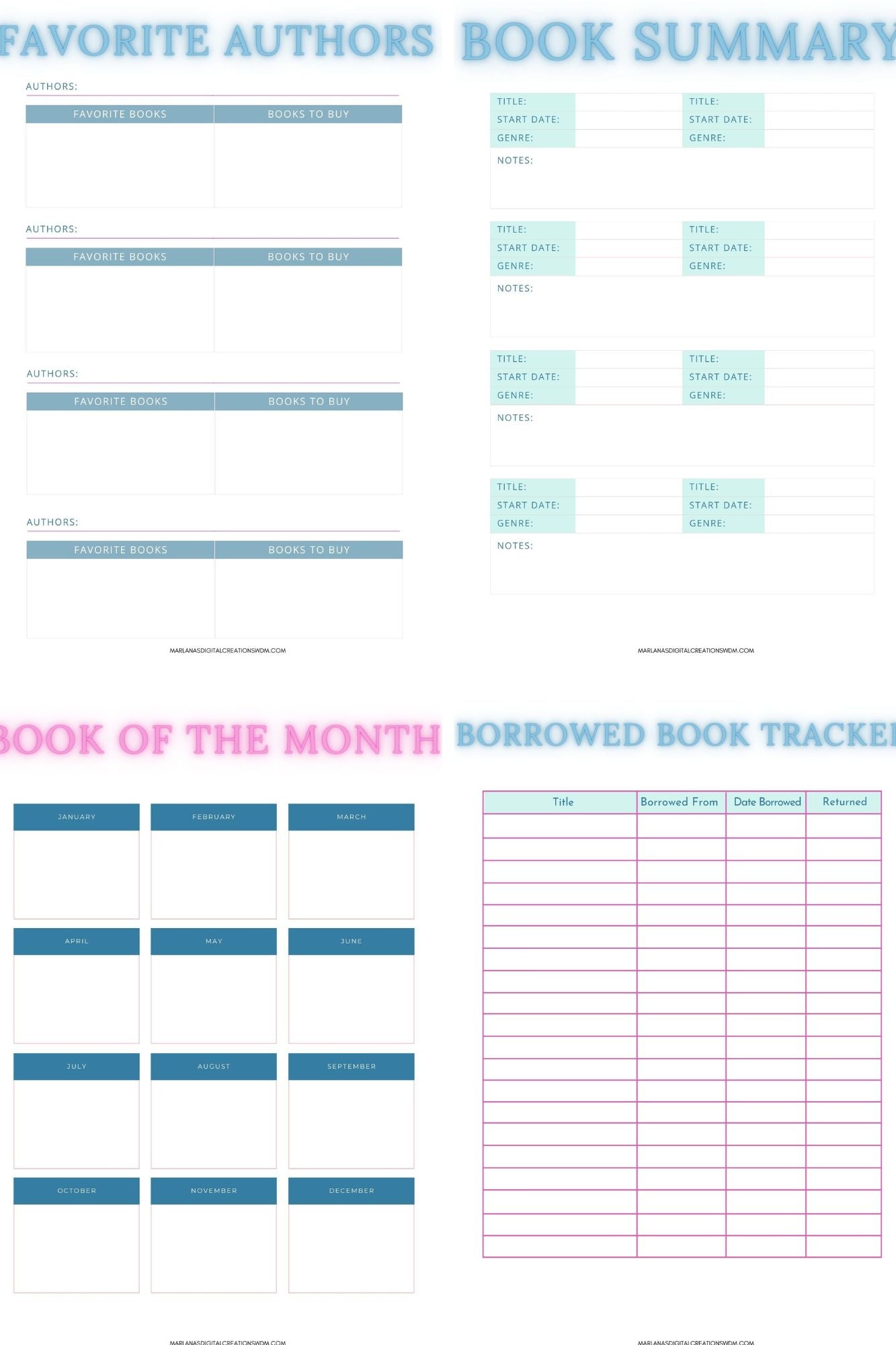 Digital Reading Journal by MDC