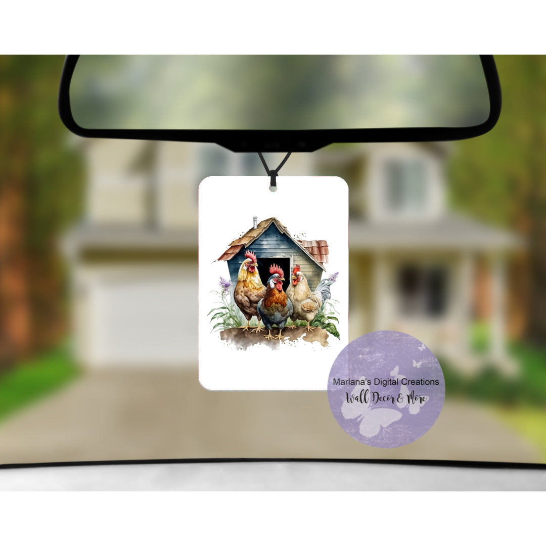 Chickens 2 Car Freshener