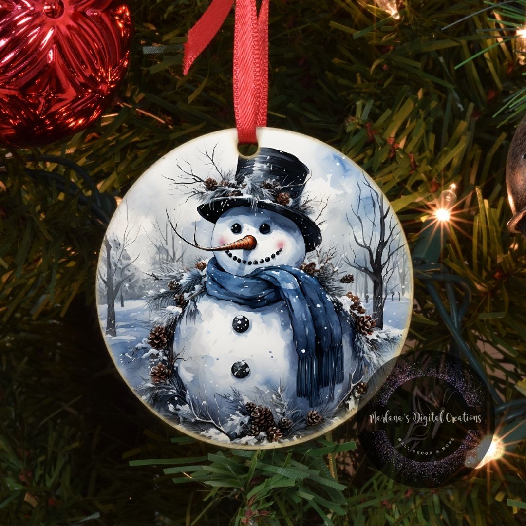 Christmas Snowman 3 - Ornament