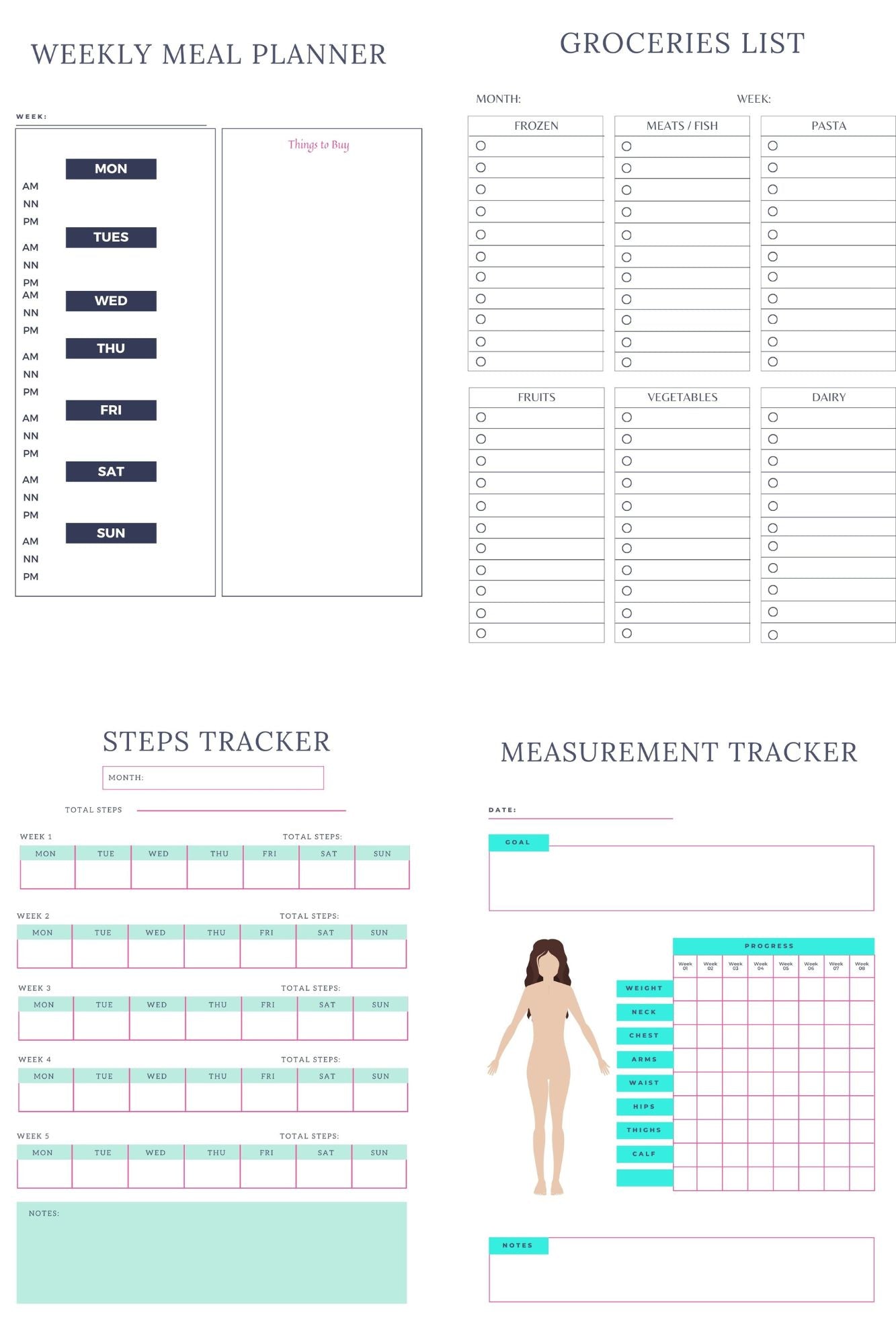 Digital Fitness Planner by MDC