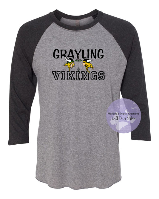 Grayling Vikings 2023 Unisex Raglan - Screen Print