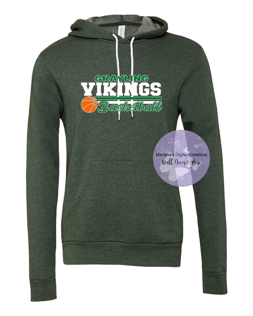 Grayling 23-24 Boys Basketball Personalized Hoodie