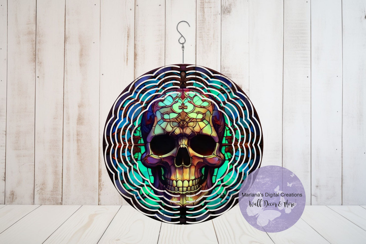 Halloween Skull 229 - 6" Wind Spinner