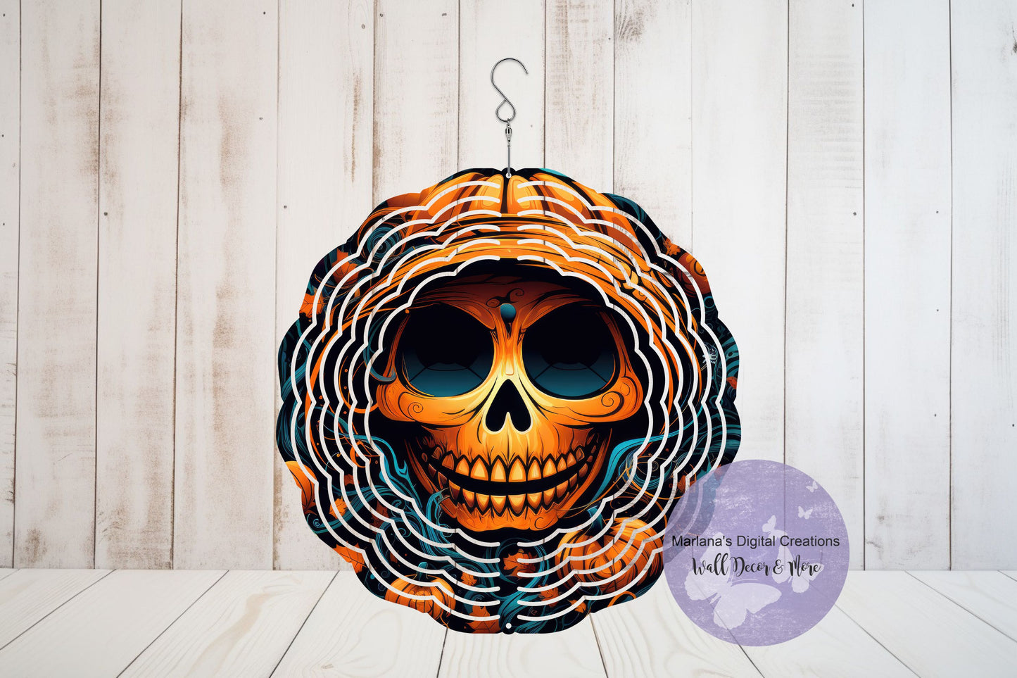 Halloween Skull 3 - 6" Wind Spinner