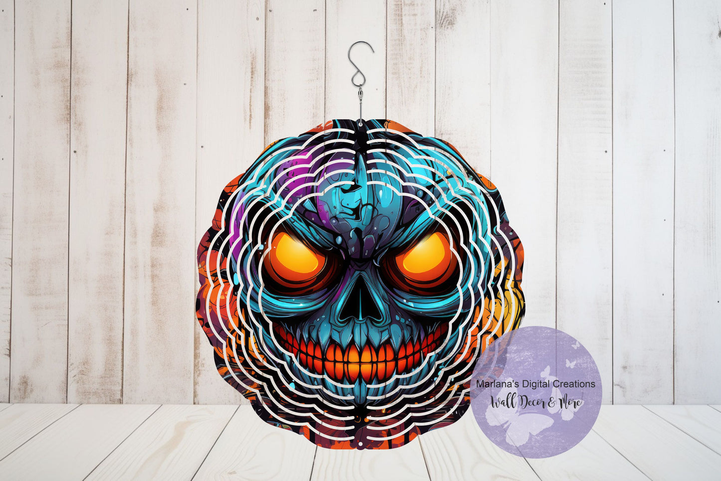 Halloween Skull 5 - 6" Wind Spinner