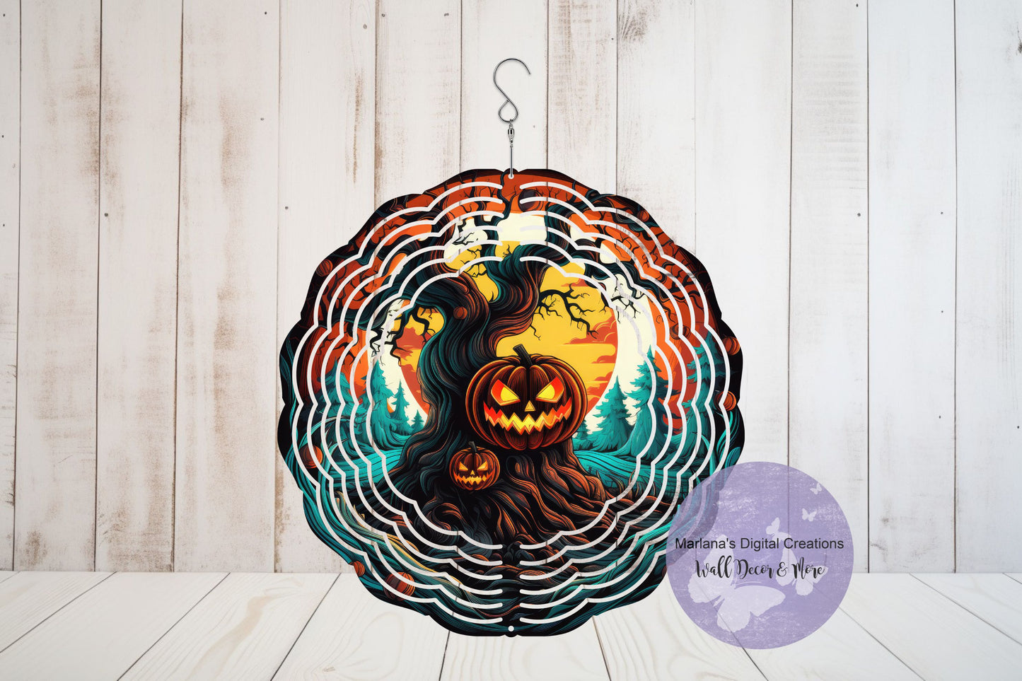 Halloween Pumpkin 6 - 6" Wind Spinner