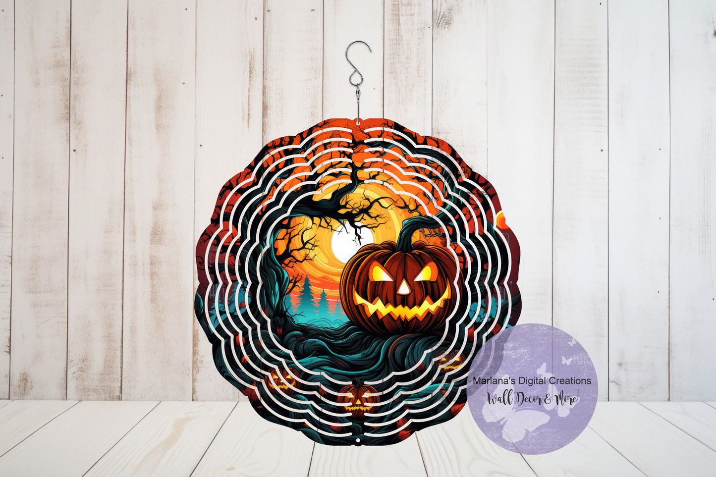 Halloween Pumpkin 7 - 6" Wind Spinner