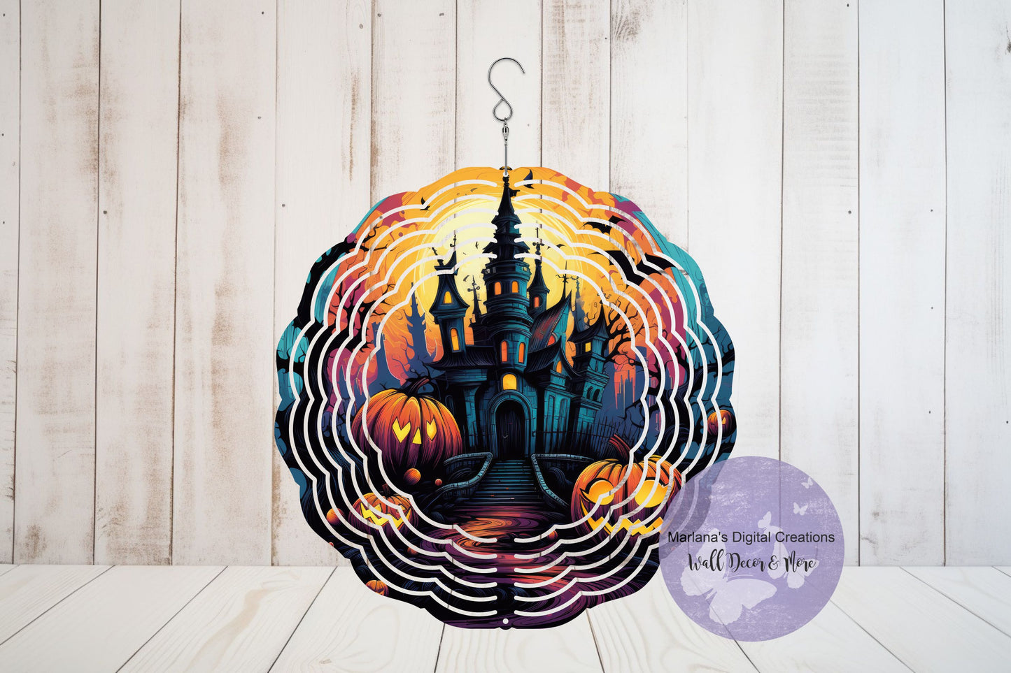 Halloween Haunted House 8 - 6" Wind Spinner