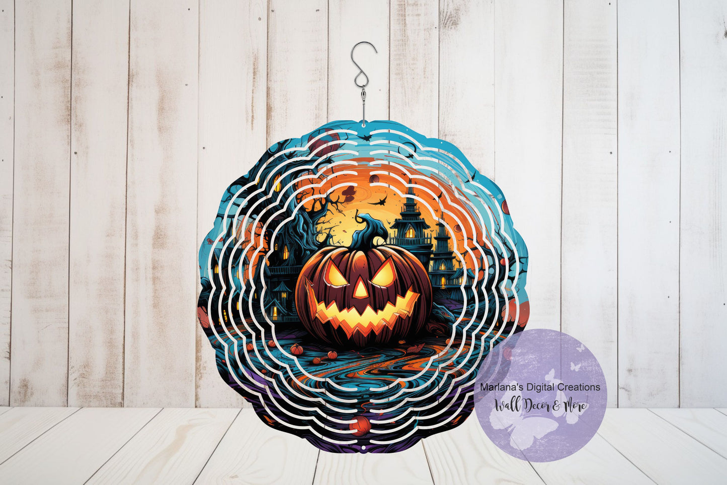 Halloween Pumpkin 9 - 6" Wind Spinner