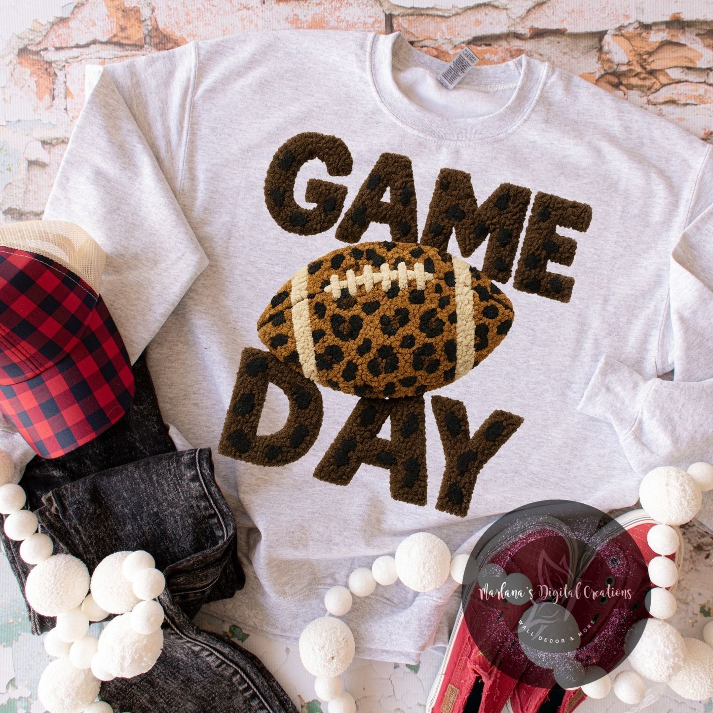 Game Day Leopard Yarn HMD