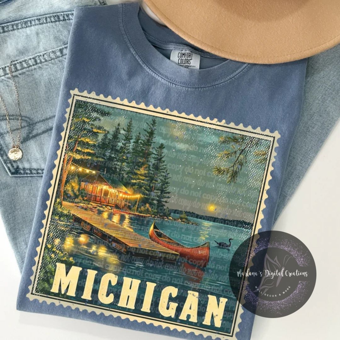 MIchigan Vintage Stamp CPC