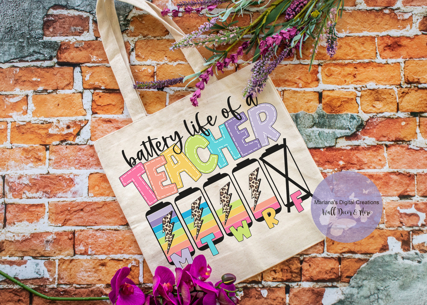 Battery Life Of A Teacher HMD Tote Bag