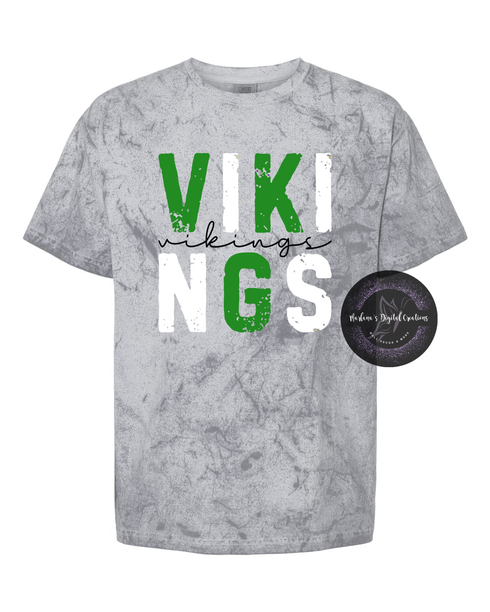 Distressed Vikings Smoke Tshirt