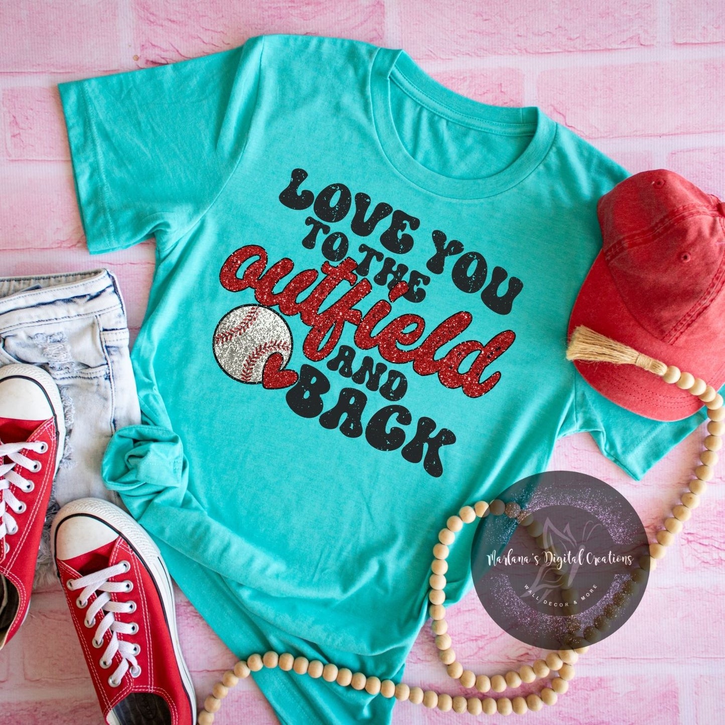 Love You To The Outfield And Back Baseball HMD