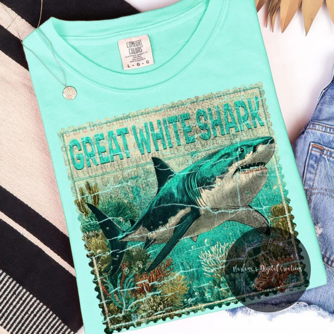 Great White Shark Stamp CPC
