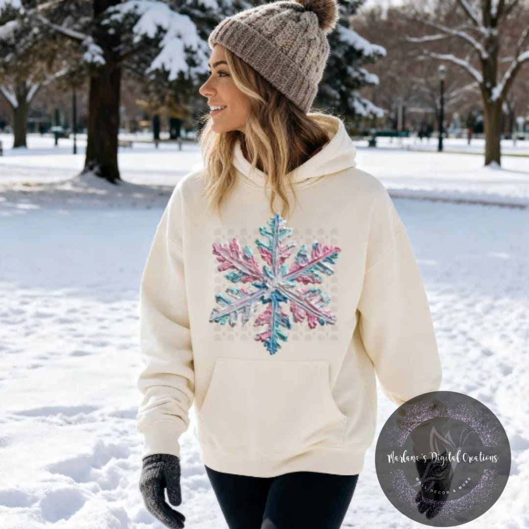 Hand Painted Pastel Snowflake CPC