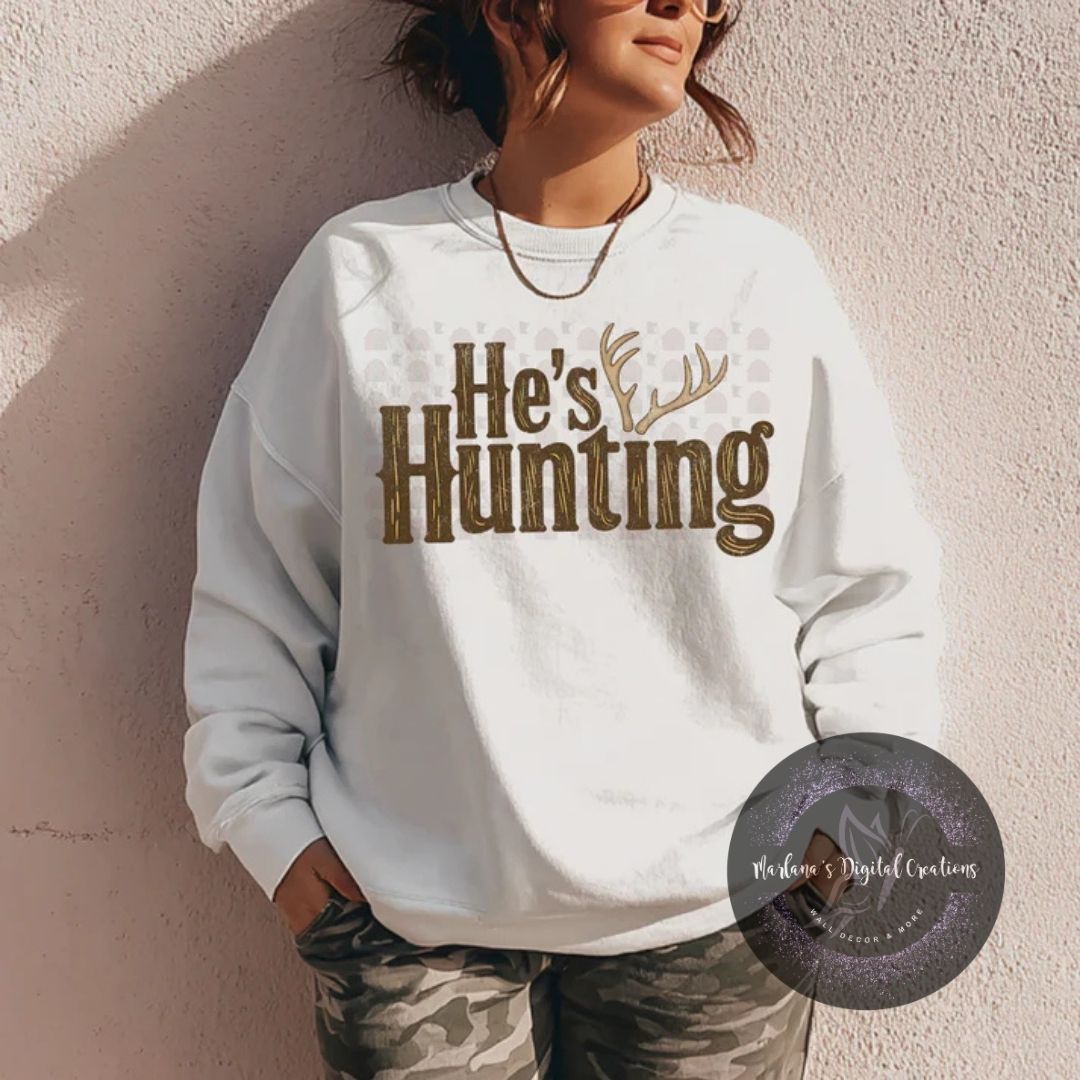 He's Hunting Antlers CPC