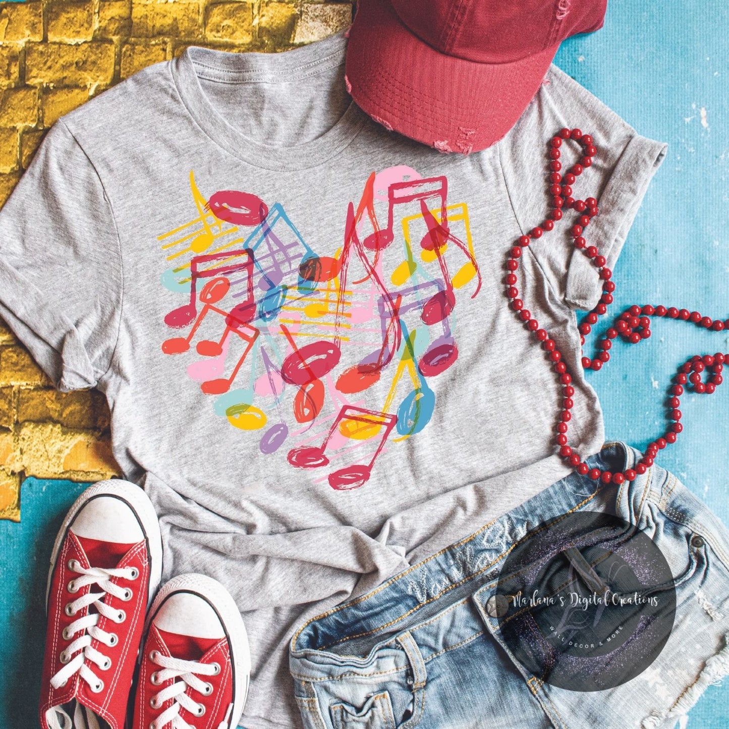 Colorful Music Notes HMD