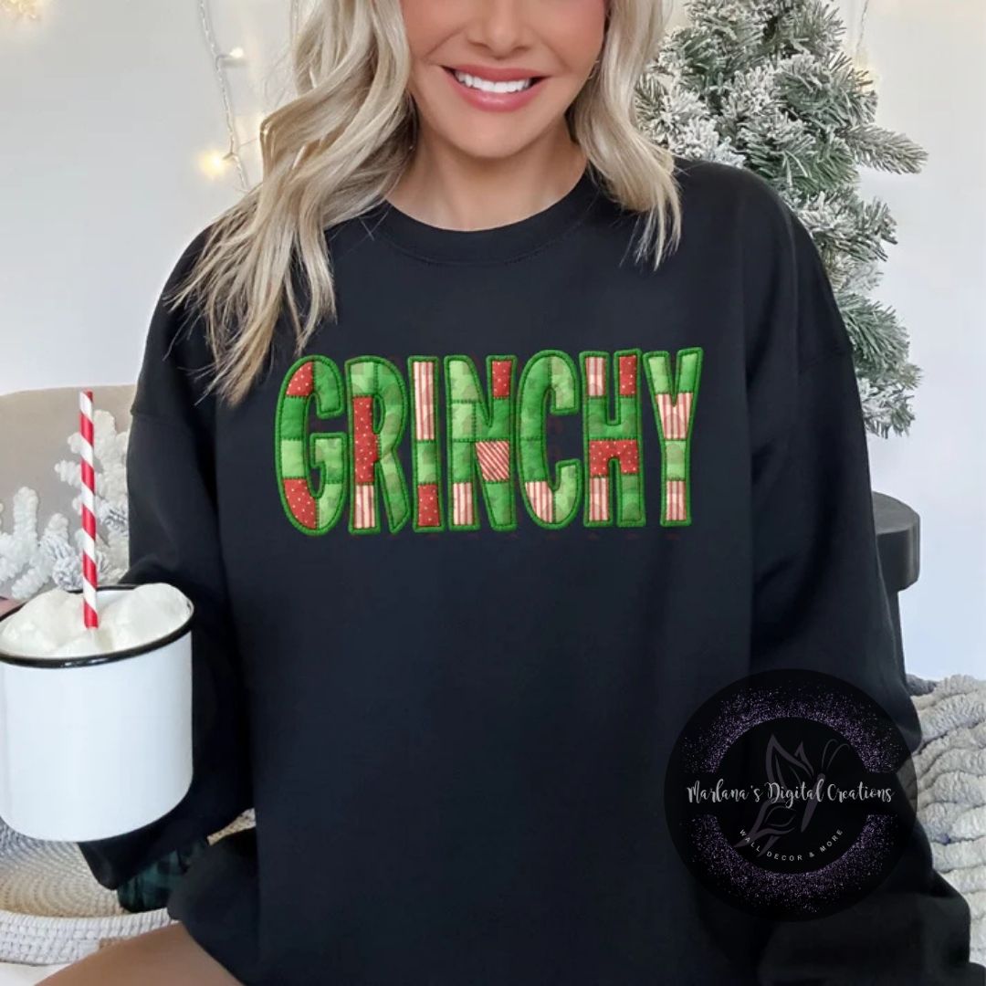 Patchwork Grinchy Print CPC