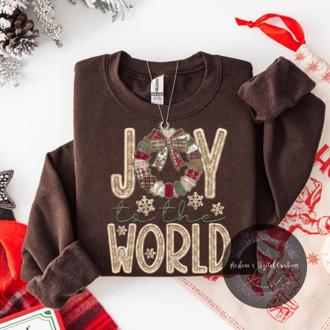 Patchwork Joy To The World Print CPC