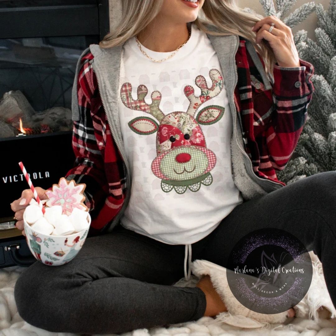 Primitive Patchwork Reindeer CPC