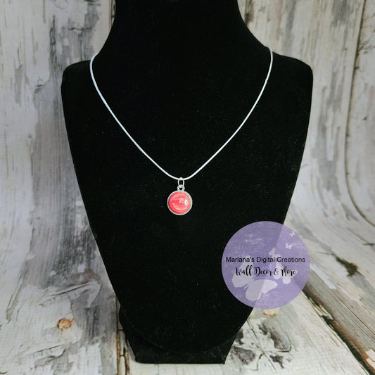 Rose Quartz Stone Carbochon Necklace