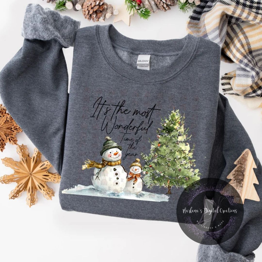 Snowman It's The Most Wonderful Time Of The Year CPC