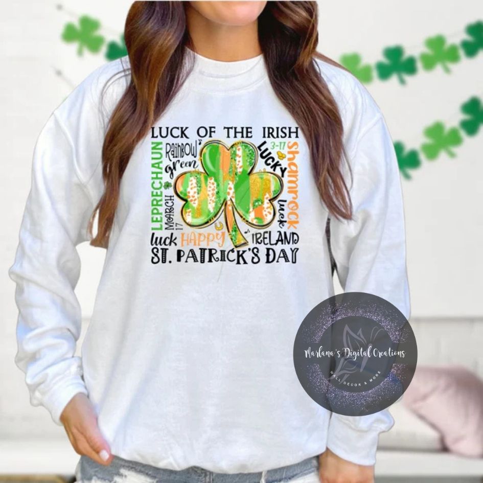 St Patrick's Day Word Art CPC