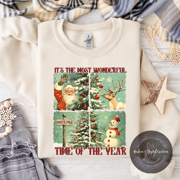 Vintage Santa Reindeer North Pole Snowman CPC