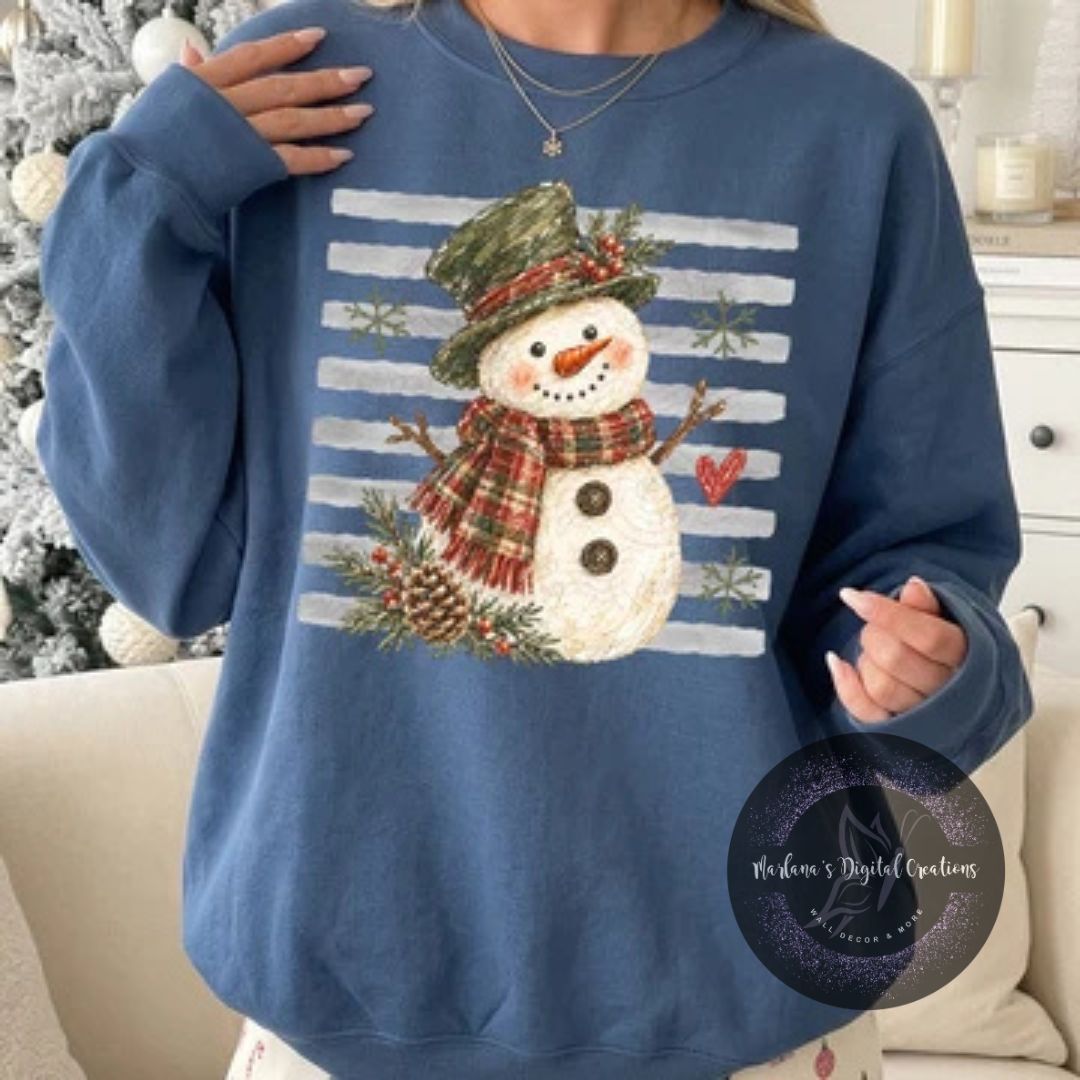 Vintage Snowman Stripes CPC