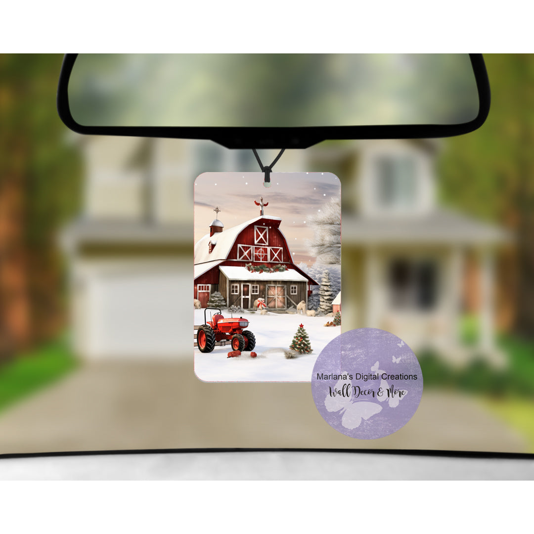 Winter Barn Scene 101 Car Freshener