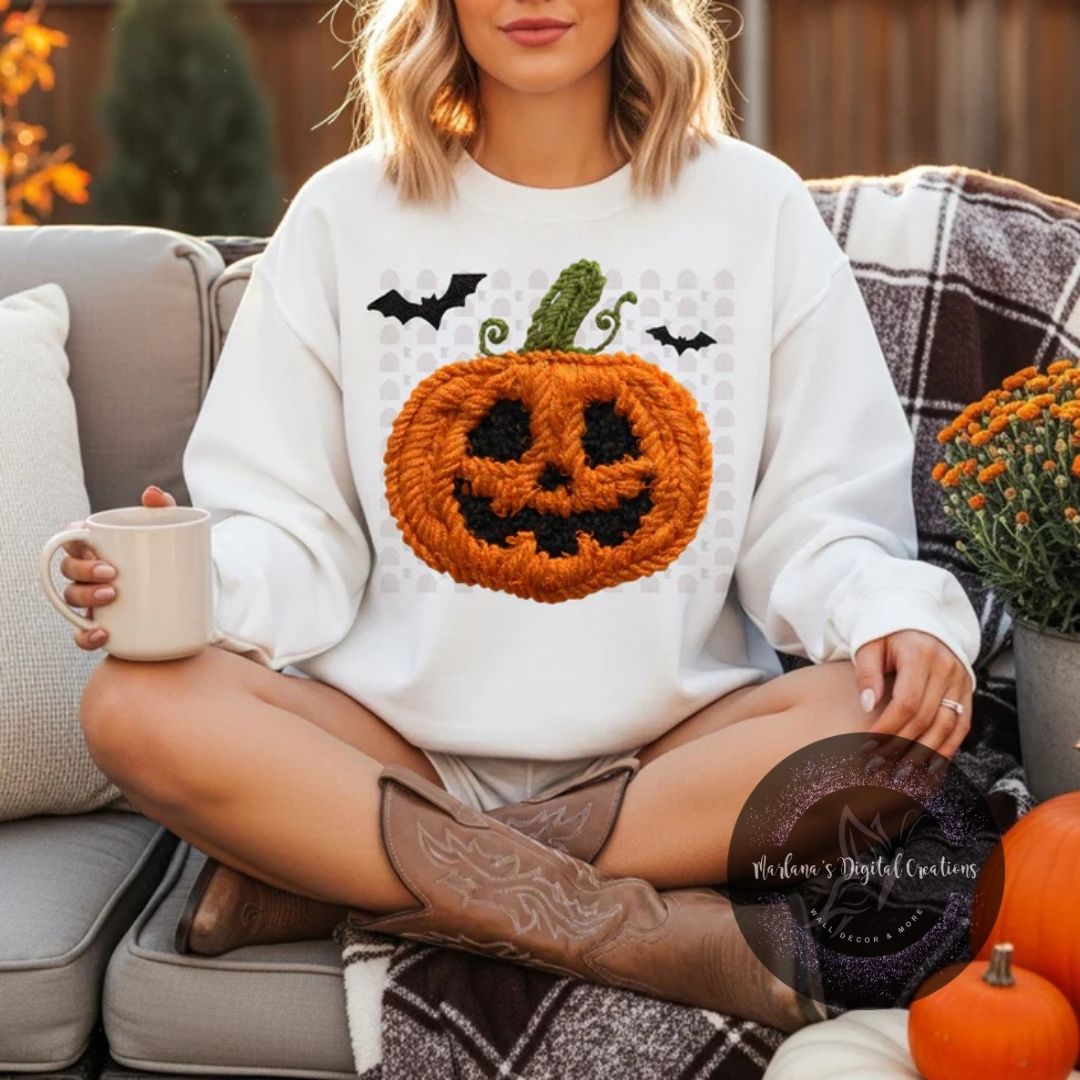Yarn Jack-O-Lantern CPC