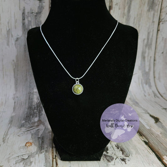 Yellow Agate Stone Carbochon Necklace