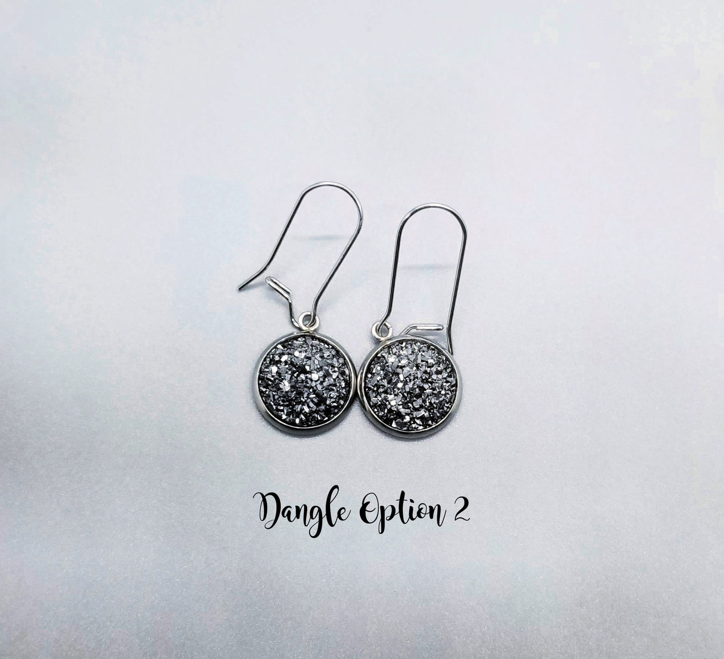 12mm Druzy Stainless Steel Earring