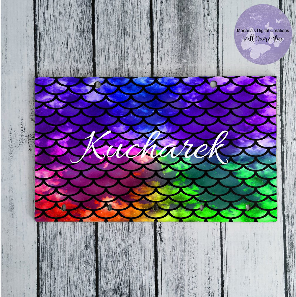 Rainbow Mermaid Scales Key Rack