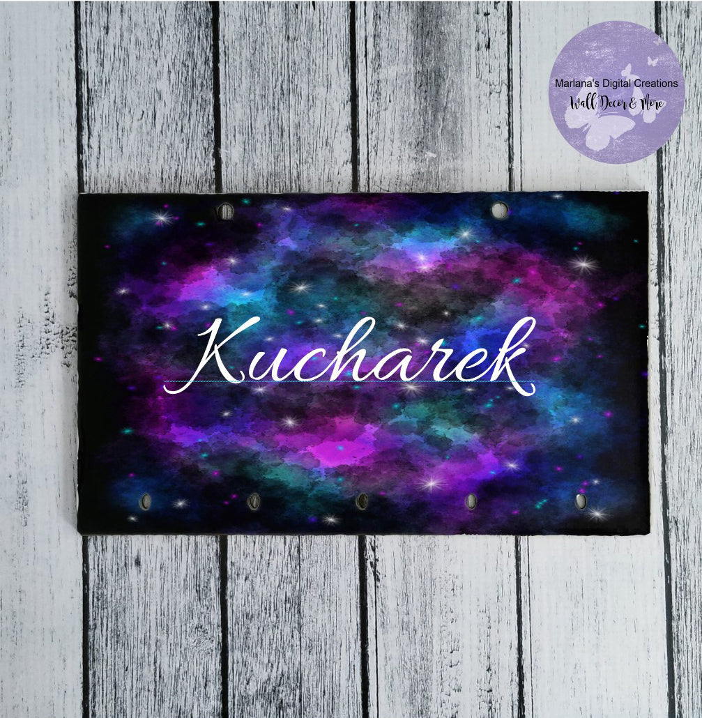 Purple Galaxy Key Rack
