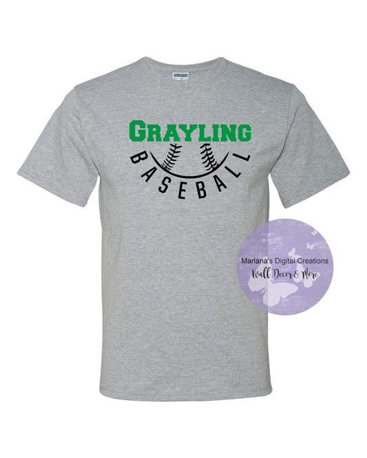 Grayling Baseball Personalized Unisex Tshirt Screen Print
