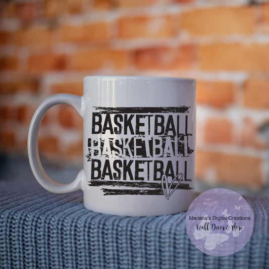 Distressed Basketball  - Mug