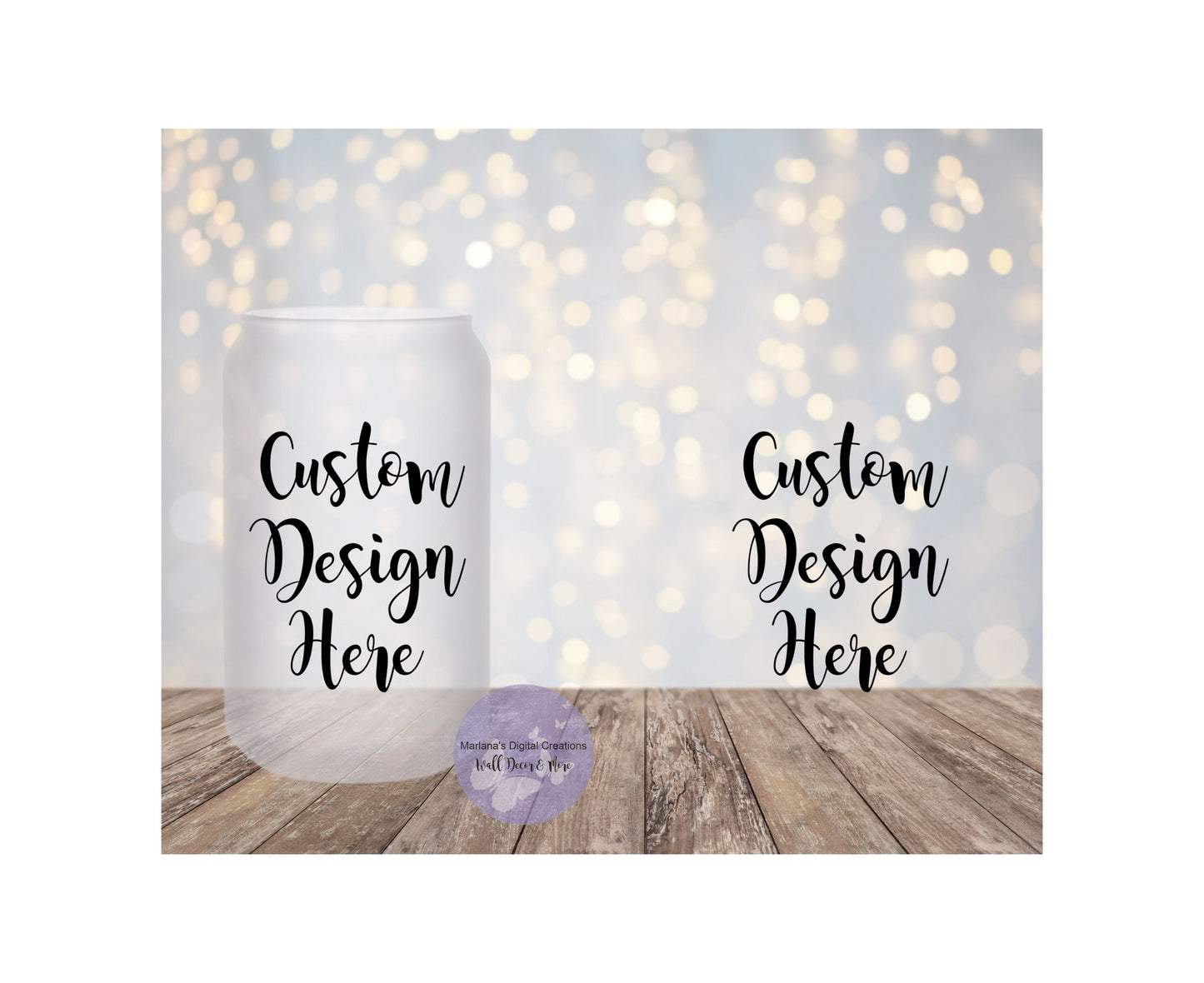 Custom Design 16oz Frosted Glass Tumbler