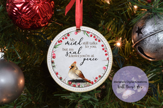 Know You're At Peace Female Cardinal - Ornament