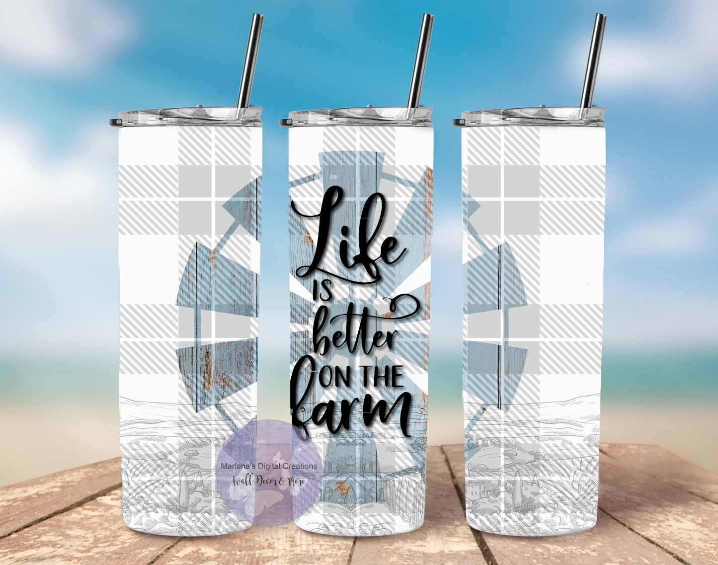 Life Is Better On The Farm 20oz Skinny Tumbler