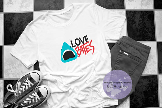 Love Bites Shark - Sublimation Print