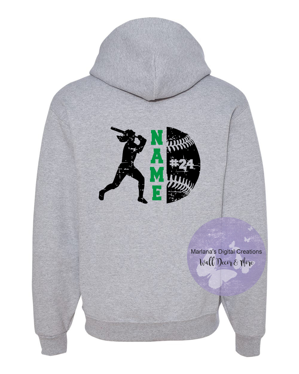Grayling Softball Personalized Unisex Hoodie Screen Print