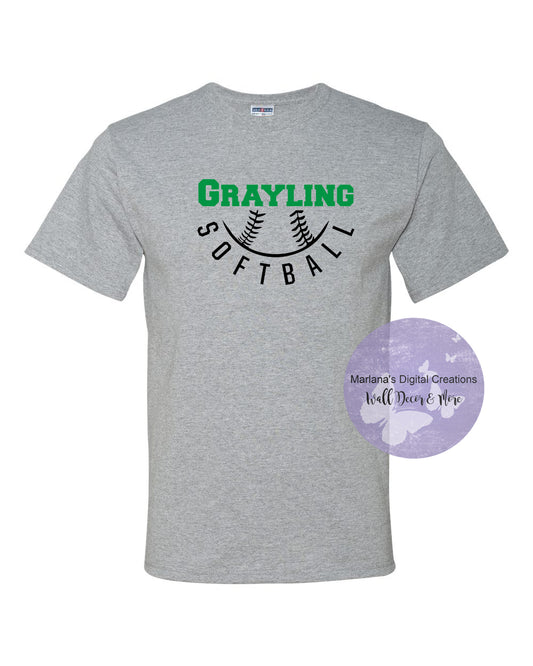 Grayling Softball Personalized Unisex Tshirt Screen Print