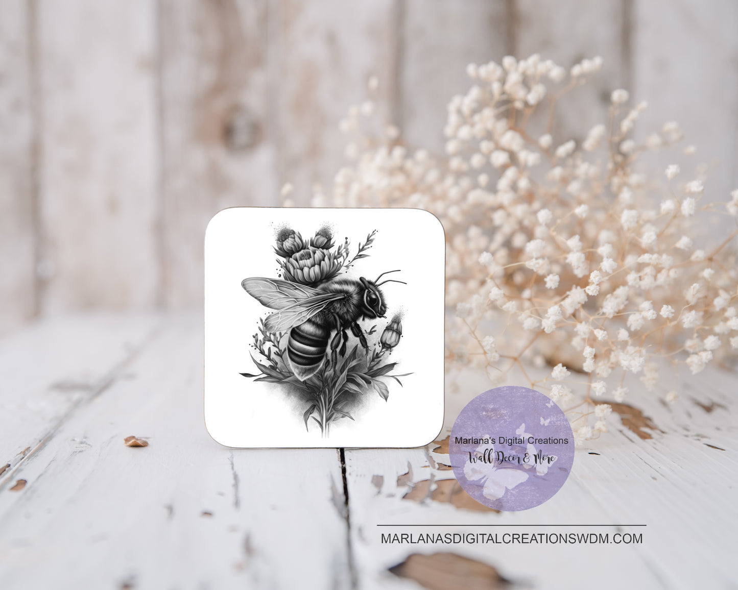 Bee In Flowers Coaster