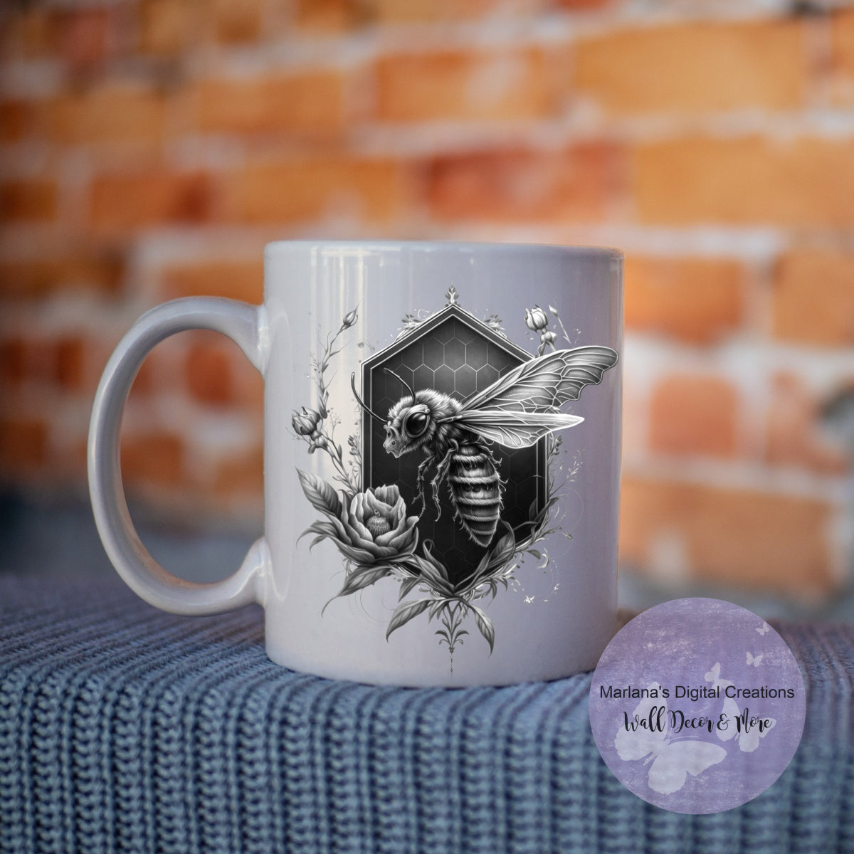 Bee With Backdrop Mug