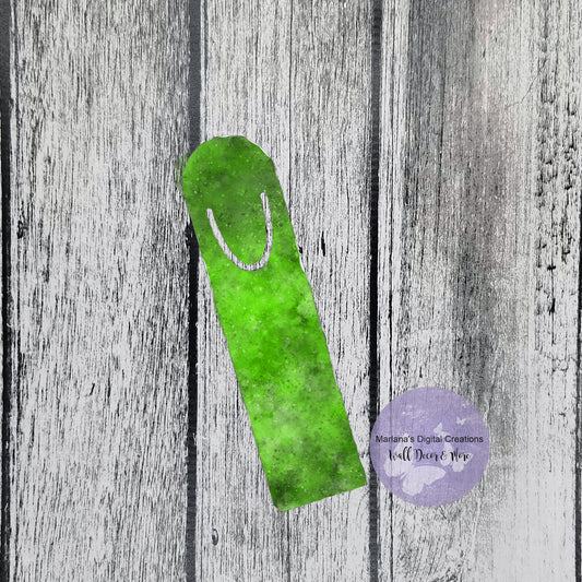Color Splash Green Bookmark