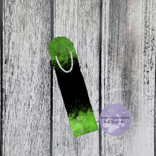 Color Splash Green Black Bookmark