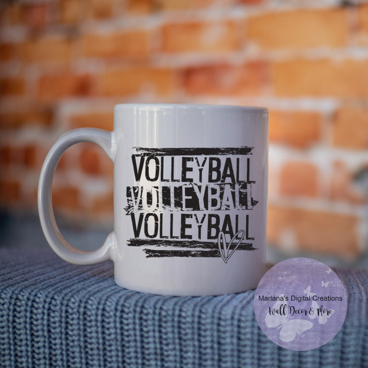 Distressed Volleyball - Mug
